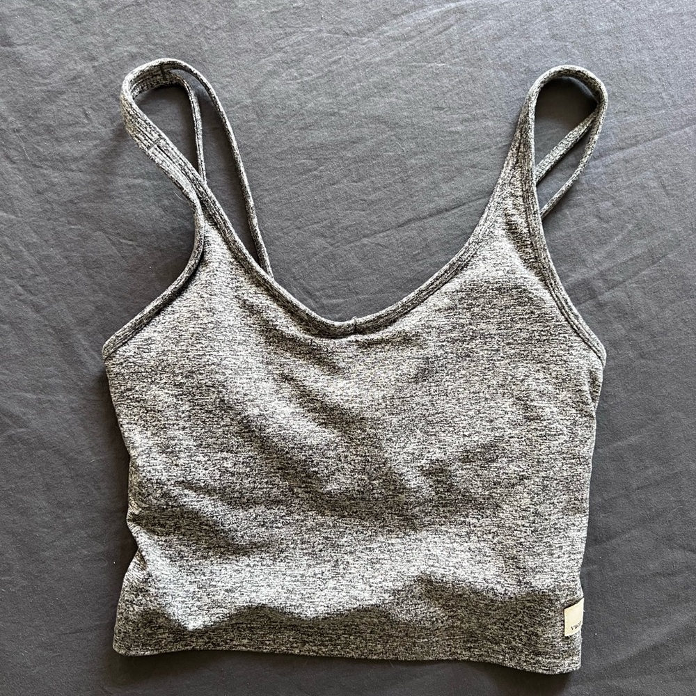 Vuori Halo Performance Crop - XS, Grey Heather
